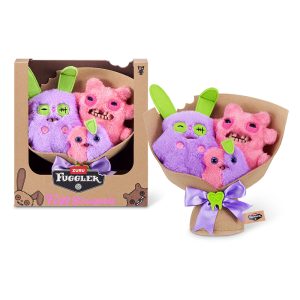 ZURU - Fuggler - Fugg Bouquet Series 1 Plush - Rabid Rabbit, Sir Nobbynuts & Nobbybits (2*9 Inch & 3.5 Inch)