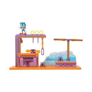 Jakks Games: Sonic the Hedgehog - Flying Battery Zone Playset with Classic Sonic Action Figure (2.5 Inch)