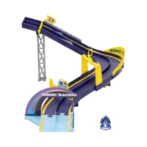 Jakks Games: Sonic the Hedgehog - Sonic with 1:64 Die Cast Vehicle Speed Star Lightning E-Stadium Track Set