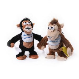 Baby Monkey Plush Toy Naughty Monkey Crying Don’t Take My Banana! 2 Assorted Colors (Battery Not Included)
