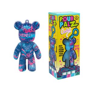 Pour Palz Crochet Mini Bear Keyrings 4 Colors Assorted (One Random Piece)(CDU12PCS)