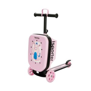 Aero - ISPORTER K3 Three Wheels with Luggage Foldable Kick Scooter - Pink