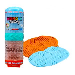 MGA - Wonder Factory - Never Dry Dough & Sand Mix Up 2 Pack  Light Blue Dough & Orange  Sand