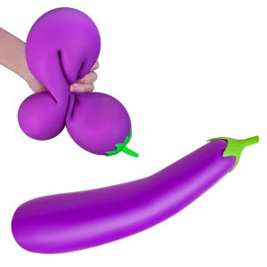 Squish Mart Eggplant Squishy TPR CDU6PCS